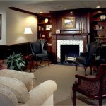Fireplace - Mahogany Library Mantle Bookcases and Wainsoting Traditional Moorestown NJ