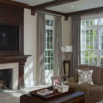 Fireplace - Mahogany Mantle and Coffered ceiling St Davids PA